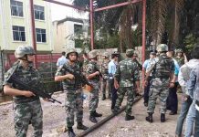 ဆင်ဖြူစျေးကော်မတီရုံးဆောက်လုပ်နေမှု လက်နက်အပြည့်အစုံဖြင့်တရုတ်တပ်ဖွဲ့များ ၀င်ရောက်ဟန့်တား ဒေသခံလူထု ထိတ်လှန့်