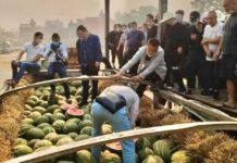 တရုတ်ပြည်သို့ မြန်မာကုန်တင်ယာဉ် တရက် အစီး ( ၁၅၀ )သာ ဝင်နိုင်