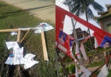 သျှမ်းပြည်တွင် ပါတီတချို့ဆိုင်းဘုတ်များ ဖျက်ဆီးခံရ