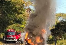 သီပေါမြို့နယ် မန်ဟဲကျေးရွာတွင် ကားတစ်စီး မီးလောင်မှုဖြစ်ပွား