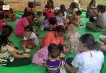 မိုးဗြဲမြို့ တောထဲ ထွက်ပြေးခဲ့ရသည့်စစ်ရှောင်များ စားစရာမရှိ မြို့ပေါ်သို့ စိုးရိမ်စိတ်ဖြင့် ပြန်နေ