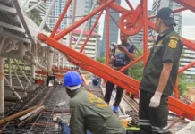 ဆောက်လုပ်ဆဲ အဆောက်အအုံတစ်ခု ဂရိန်းကြိုးပျက်ကျကာ (၁) ဦး သေဆုံး၊ ၂ ဦး ထိခိုက်ဒဏ်ရာရ