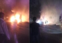 အေးယာသာတွင် အိမ်စီးကား ၁ စီး မောင်းနှင်နေစဉ်အပူလွန်ကဲပြီး မီးလောင်မှုဖြစ်