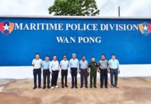 တာချီလိတ်မြို့ရှိ ရေကြောင်းရဲတပ်ဖွဲ့ ဝမ်ပုံစခန်းသို့ တရုတ်သံအမတ်ကြီး သွားရောက်