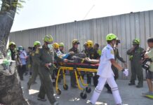 ဘန်ကောက် ဆောက်လက်စ မိုးမျှော်တိုက် ပြိုကျသည့်အပျက်အစီးထဲ လူ ၈၁ဉီး ပျောက်ဆုံးပြီး၊ ၃ဉီးသေဆုံး