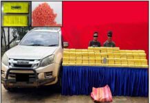 မိုင်းဆတ်-မိုင်းတုံသို့ သယ်ဆောင်လာသည့် စိတ်ကြွရူးသွပ်ဆေးပြား ၂ သန်းဖမ်းမိ