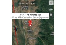 တောင်ကြီးမြို့ပေါ်နှင့် အနီးပတ်ဝန်းကျင် ငလျင်သိသိသာသာလှုပ်ခတ်