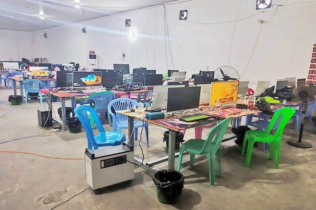 မူဆယ်အွန်လိုင်းလောင်းကစားကျားဖြန့် လုပ်ကိုင်နေသည့်နေရာ