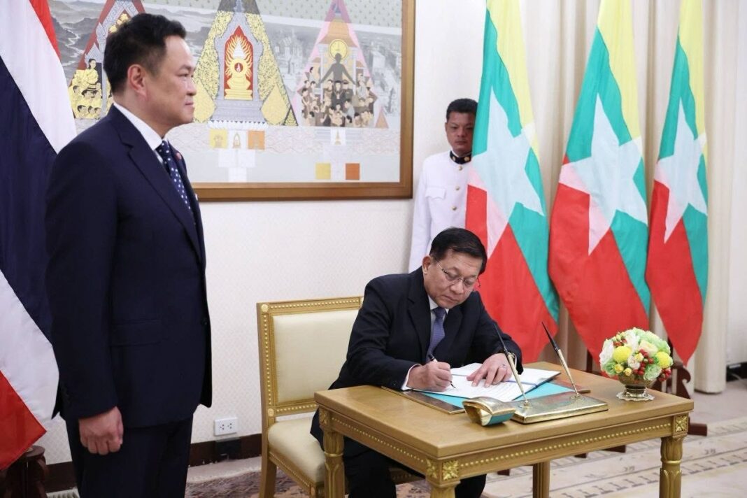 စစ်အာဏာသိမ်း သမ္မတ ဉီးမင်းအောင်လှိုင်နှင့် ထိုင်းဝန်ကြီးချုပ် အနုတင်